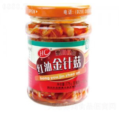 惠川紅油金針菇175克休閑零食超市食品