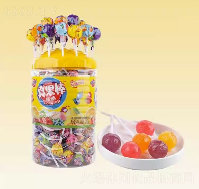 ��P小新真果棒花束棒棒糖�和�零食水果糖果休�e食品招商